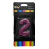 Vela glitter Fucsia n21