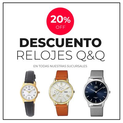 20% de Descuento en Relojes Q&Q 20% de Descuento en Relojes Q&Q
