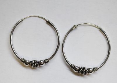 AROS PLATA BALI 925 30MM AROS PLATA BALI 925 30MM