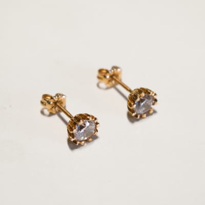Aros 18k Piedra Circón Aros 18k Piedra Circón