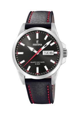 FESTINA CUERO NEGRO ROJO HOMBRE F20358/4 FESTINA CUERO NEGRO ROJO HOMBRE F20358/4