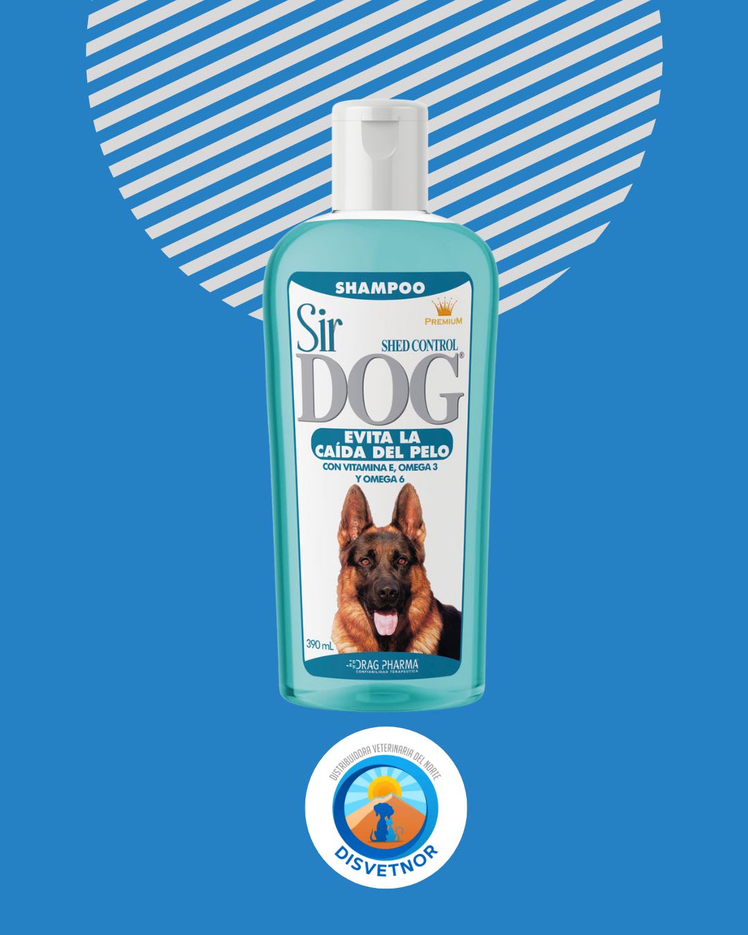 SIR DOG SHED CONTROL SHAMPOO 390 ml DISVETNOR Distribuidora