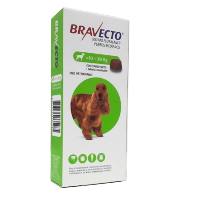 BRAVECTO PERROS 500 MG de 10 a 20 kg