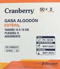 APOSITO GASA NT+ALGODON EST. 10x10