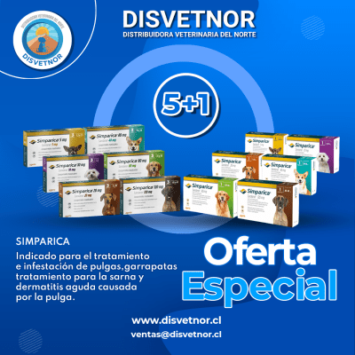 Promoción Simparicas x1 y x3 comprimidos.