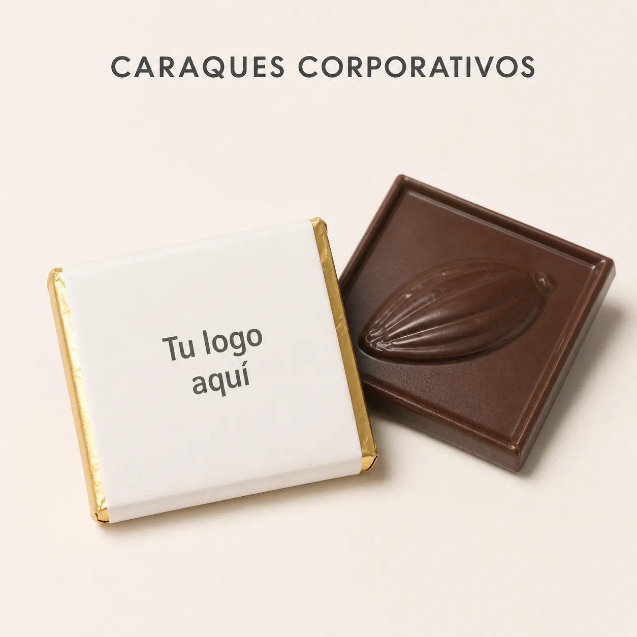 Caraques corporativos personalizables de Chocolates Ignis Terra para empresas y eventos