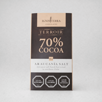 Barra de Chocolate Bitter 70% con Sal de la Araucanía