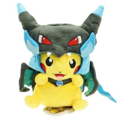 Peluche Pkm Pikachu Cosplay Mega Charizard X Angry1