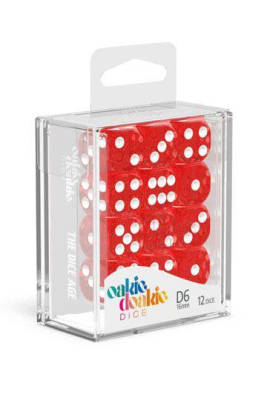 Oakie Doakie - D6 Dice 16mm Speckled (12) - Red1