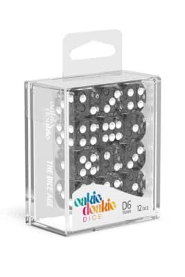 Oakie Doakie - D6 Dice 16mm Speckled (12) - Black1