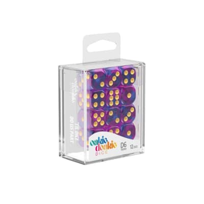 Oakie Doakie - D6 Dice 16 MM Gemidice (12) - AMETHYST1
