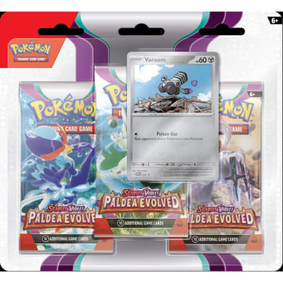Scarlet & Violet - Paldea Evolved 3 Pack Blister Varoom (Inglés)1
