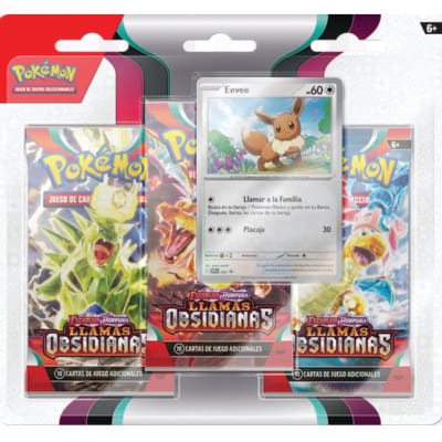 Scarlet & Violet - Obsidian Flames 3-Pack Blister Eevee (Español)1