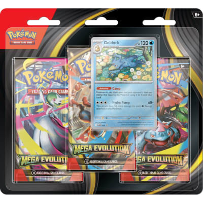 PKM TCG: Mega Evolution - 3-Pack Golduck Blister Ingles