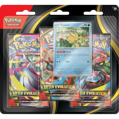 PKM TCG: Mega Evolution - 3-Pack Blister Psyduck Ingles1