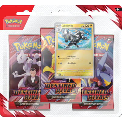 PKM TCG S&V - Destined Rivals - 3-Pack Blister Zebstrika Ingles1