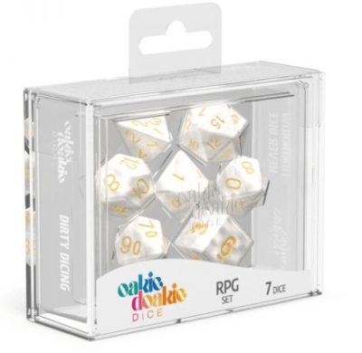 Oakie Doakie - Dado RPG Set Marble (7 unidades) - Blanco1