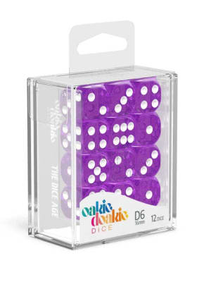 Oakie Doakie - D6 Dice 16mm Speckled (12) - Purple1