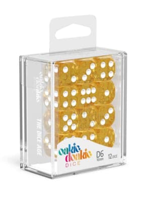 Oakie Doakie - D6 Dice 16mm Speckled (12) - Orange1