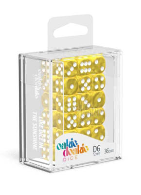 Oakie Doakie - D6 Dice 12mm Marble (36) - Yellow1