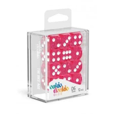 Oakie Doakie - D6 Dice 16mm Speckled (12) - Pink1