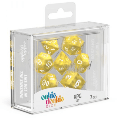 Oakie Doakie - Dice RPG Set Marble (7) - YELLOW1