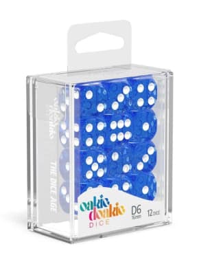 Oakie Doakie - D6 Dice 16mm Speckled (12) - Blue1