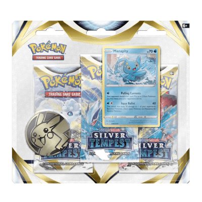 SWSH12 Silver Tempest 3 Pack Blister Manaphy - ESPAÑOL1