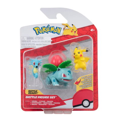 Battle Figure Set - Horsea + Ivysaur + Pikachu1