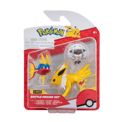 Battle Figure Set - Carvanha + Jolteon + Wooloo1