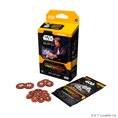 Star Wars Unlimited - Jump to Lightspeed Spotlight Deck Han Solo Inglés1
