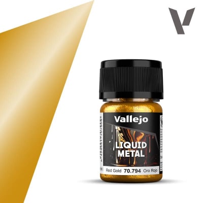Vallejo: Liquid Metal 35ml - Oro Rojo