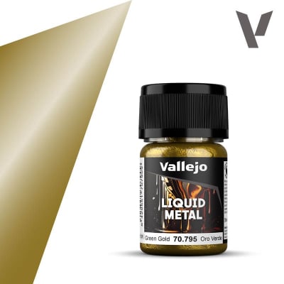 Vallejo: Liquid Metal 35ml - Oro Verde