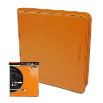 BCW Carpeta Zip folio LX - Naranjo de 12 bolsillos1