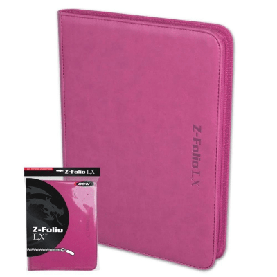 BCW Carpeta Zip LX - Rosado de 9 Bolsillos1