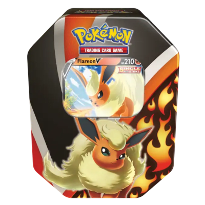 Eevee Evolutions Tin (Fall 2021) - Flareon (Español)1