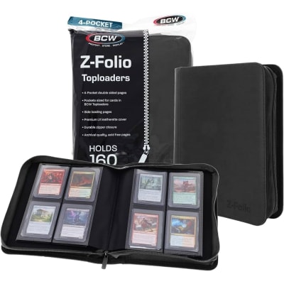 BCW: Z-Folio 4-Pocket LX Album - Toploaders Negro1