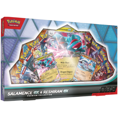 PKM TCG Salamence ex & Reshiram ex Premium Collection Ingles