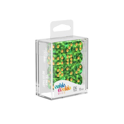Oakie Doakie - D6 Dice 16 MM Gemidice (12) - JUNGLE1