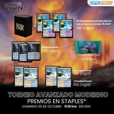 Inscripción TORNEO Avanzado Modern - 05 de Octubre1