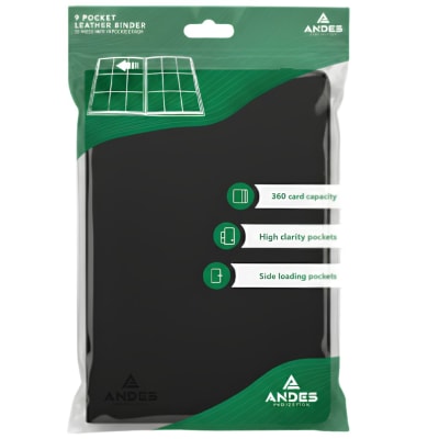 Andes: Carpeta 9 Bolsillos negro cierre1