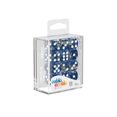 Oakie Doakie - D6 Dice 16 MM Gemidice (12) - LIQUID STEEL1