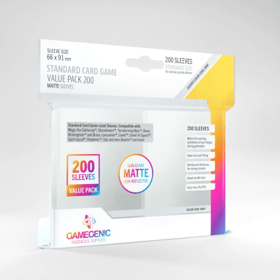 GG Sleeves Matte Standard Clear Value Pack 2001
