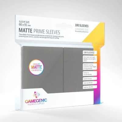 GG BGG Sleeves Matte Prime: Dark Grey (100)1