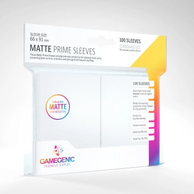 GG BGG Sleeves Matte Prime: White (100)1