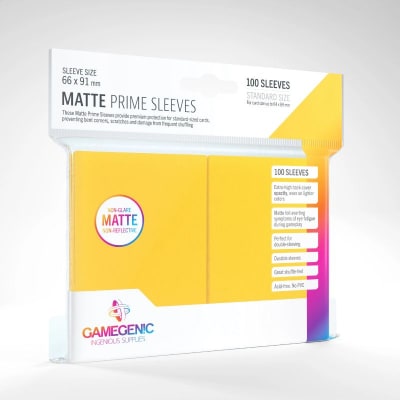 GG BGG Sleeves Matte Prime: Yellow (100)1