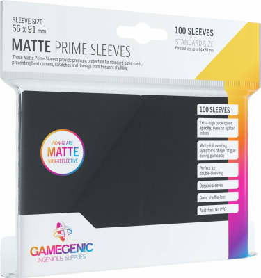GG BGG Sleeves Matte Prime: Black