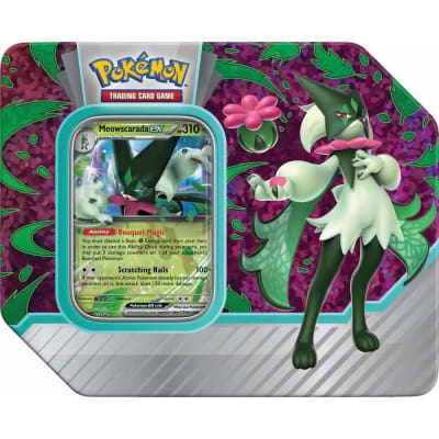 Pokemon TCG: Paldea Partners Tin Meowscarada - (Inglés)1