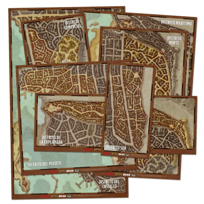 Dungeons & Dragons Set mapas de los distritos de Waterdeep1
