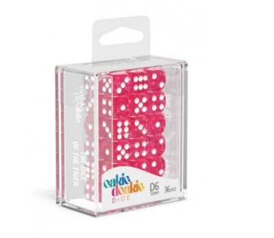 Oakie Doakie - D6 Dado 12MM Speckled (36) - PINK1